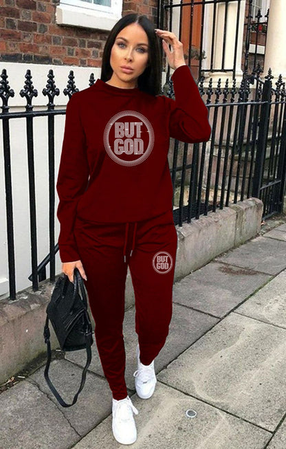 Beautiful woman 2 pieces fashion hot diamond sweatshirt two-piece suit