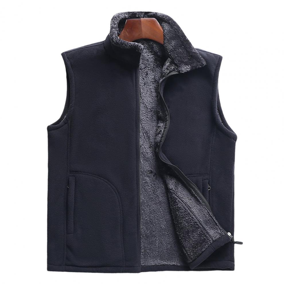 Fashion Chic Men Vest Winter Waistcoat  Zipper Coat