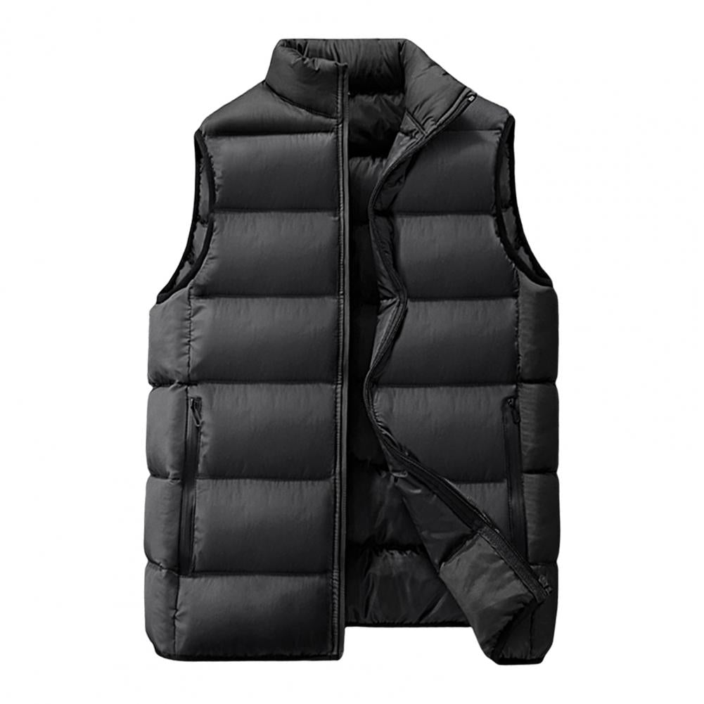 Fashion Chic Men Vest Coat Padded Pockets Cardigan