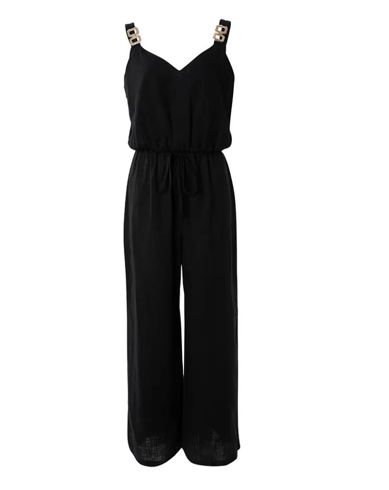 Jumpsuits For Women beautiful  Black Loose Jumpsuit Woman Clothes