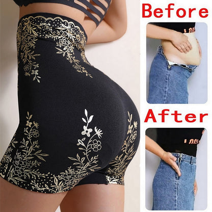 Women  Body Contortions High Waists, Hip Lifts, Gold Stamping Safety Leggings