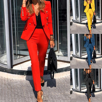 Women Suits Two-piece Suit Pants Office Professional Fashion