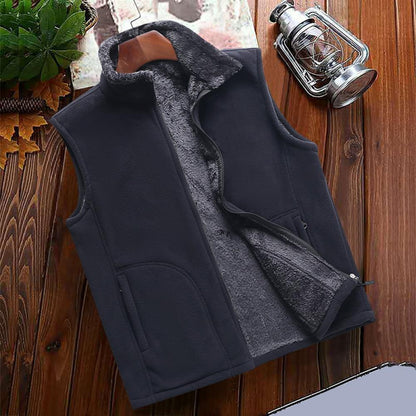 Fashion Chic Men Vest Winter Waistcoat  Zipper Coat