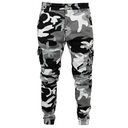 Men Fashion Joggers Camouflage Jeans Youth Personality Slim Trend Jeans Trousers