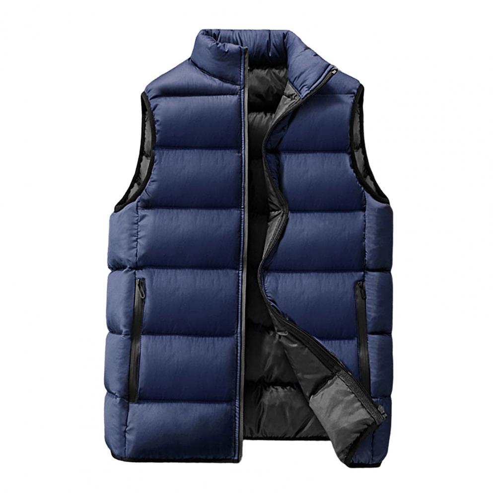 Fashion Chic Men Vest Coat Padded Pockets Cardigan