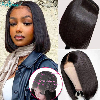 100% human, Highlight Wig Human Hair  Bob Wig Lace Front Human Hair Wigs