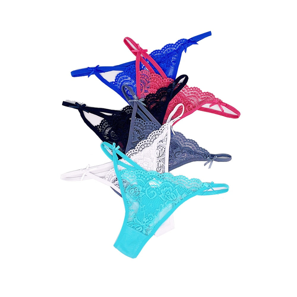 5 PCS/Set Transparent Underwear Ladies Lingerie Panty  Womens G String