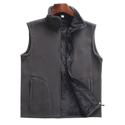 Fashion Chic Men Vest Winter Waistcoat  Zipper Coat