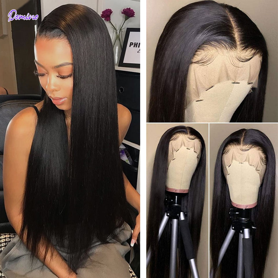 100 % human 13X4 Straight Lace Front Hair Wigs 4X4 closure, human hair for women