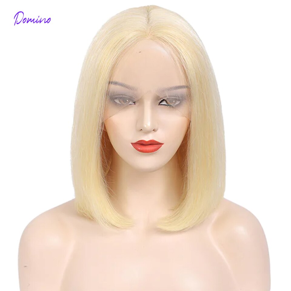 Domino Highlight Bob Wig Human Hair Brazilian Ombre Lace Closure Wig T Part Human Hair Wig Short Bob Human Hair Wig For Women