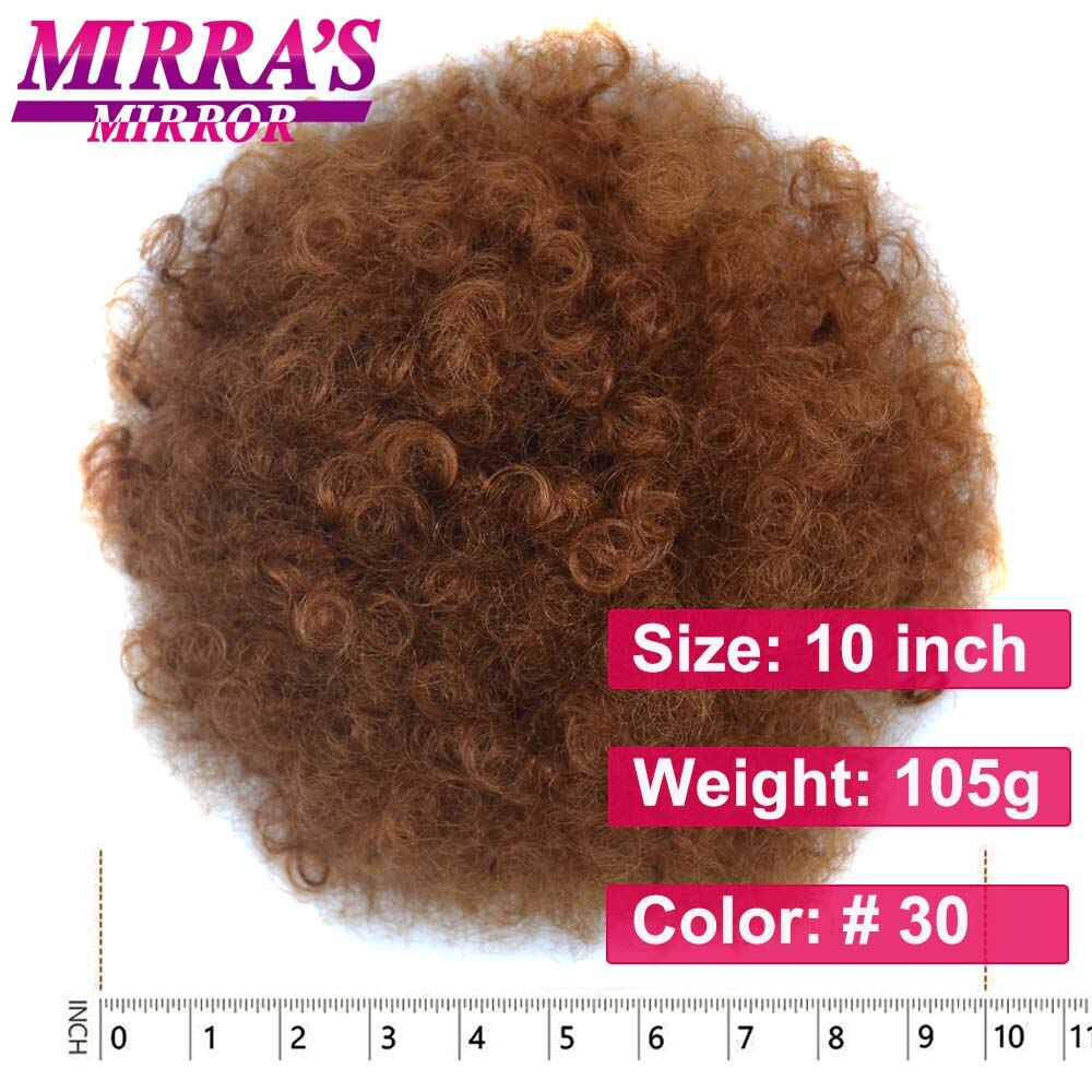 Afro Puff Drawstring Ponytail Hair 10 Inch Short Afro Kinkys Curly Afro Bun Extension Hair