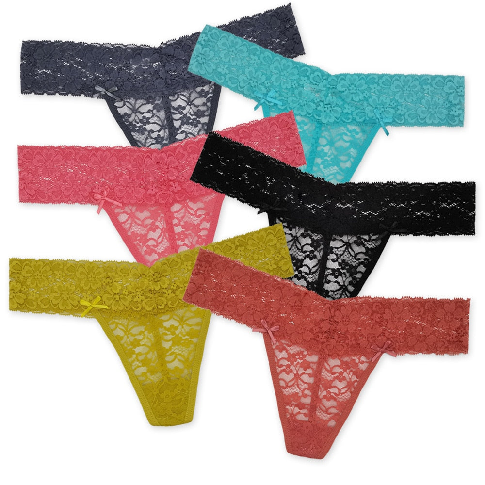 5 PCS/Set Transparent Underwear Ladies Lingerie Panty  Womens G String