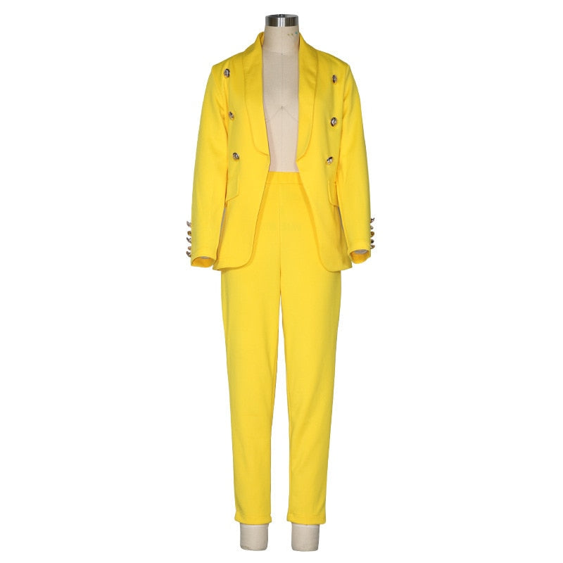 Women Suits Two-piece Suit Pants Office Professional Fashion