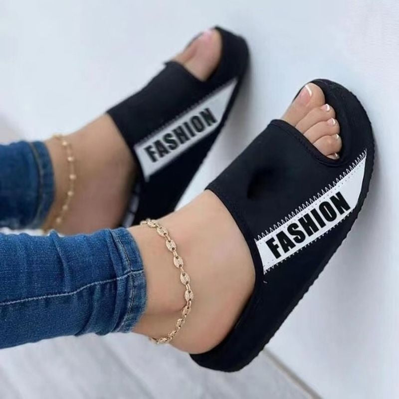 Women Fabric Uppers Slippers Female Peep Toe Flat Platform Multiple Colour Sandals Lady Sewing Large Size Round Open Toed Shoes