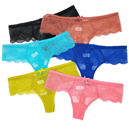 5 PCS/Set Transparent Underwear Ladies Lingerie Panty  Womens G String