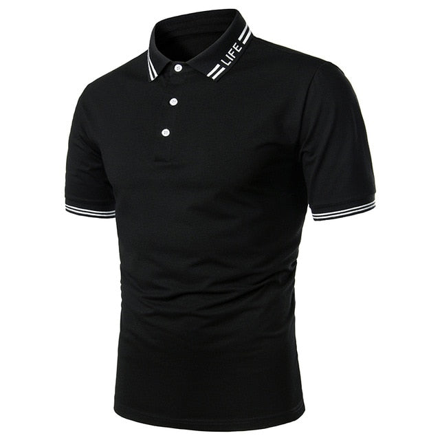 Men Polo  Shirt Short Polo Shirt Contrast Color Polo  Casual Fashion Men tops