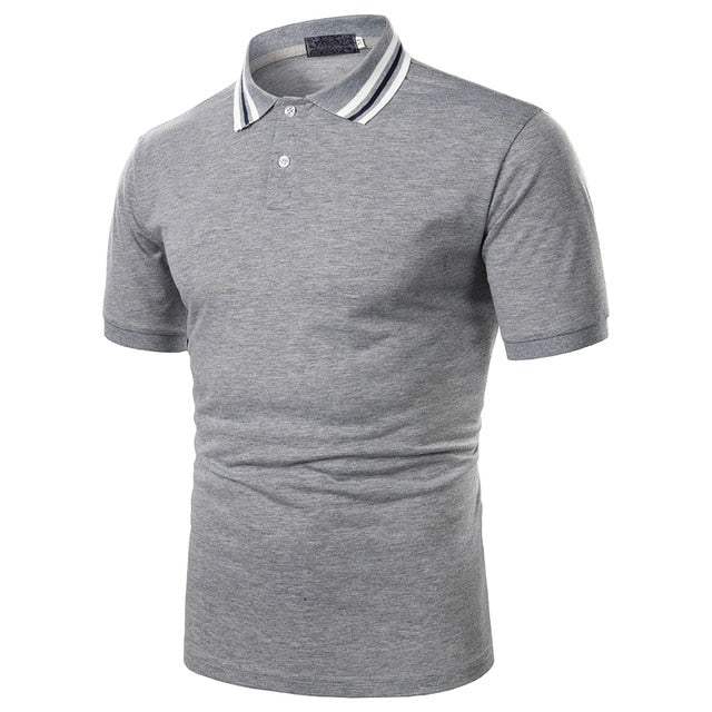 Men Polo  Shirt Short Polo Shirt Contrast Color Polo  Casual Fashion Men tops