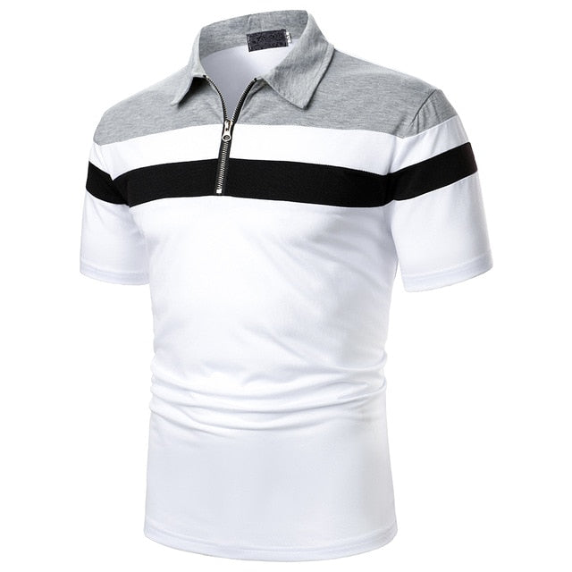 Men Polo  Shirt Short Polo Shirt Contrast Color Polo  Casual Fashion Men tops