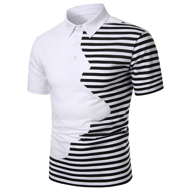 Men Polo  Shirt Short Polo Shirt Contrast Color Polo  Casual Fashion Men tops