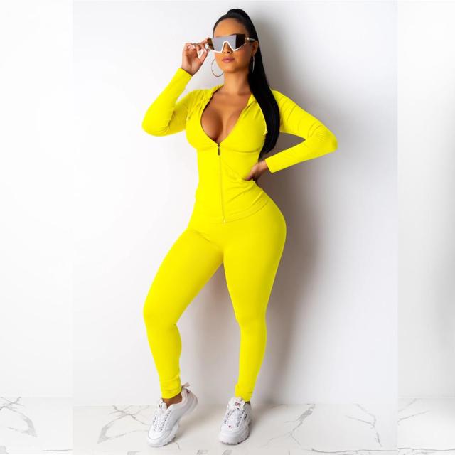 Two Piece Set Tracksuit Women Festival Clothing Fall Winter Top+Pant Sweat Suits