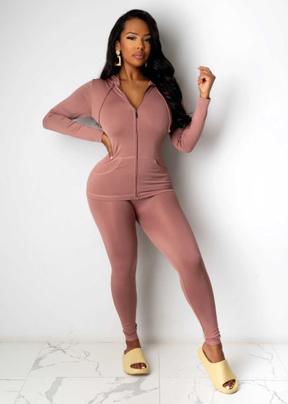 Two Piece Set Tracksuit Women Festival Clothing Fall Winter Top+Pant Sweat Suits