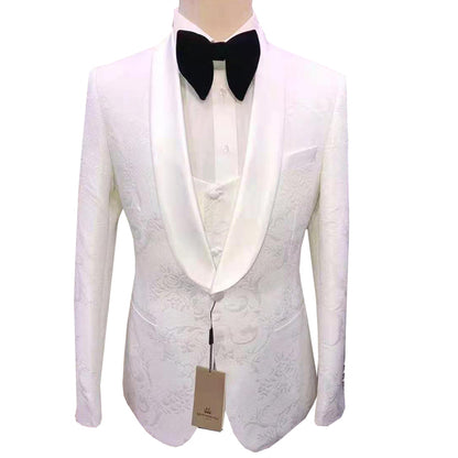 Latest Design British Style Printing Men Suit Casual Single-Breasted Wedding