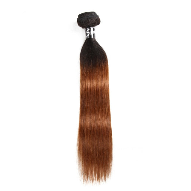 Sleek Ombre Brazilian Hair Straight 1B/30 Human Hair Weave