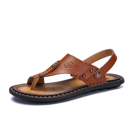 Sandales Flip Flop Pour Hommes  en Cuir /  Men's Flip Flop Leather Sandals