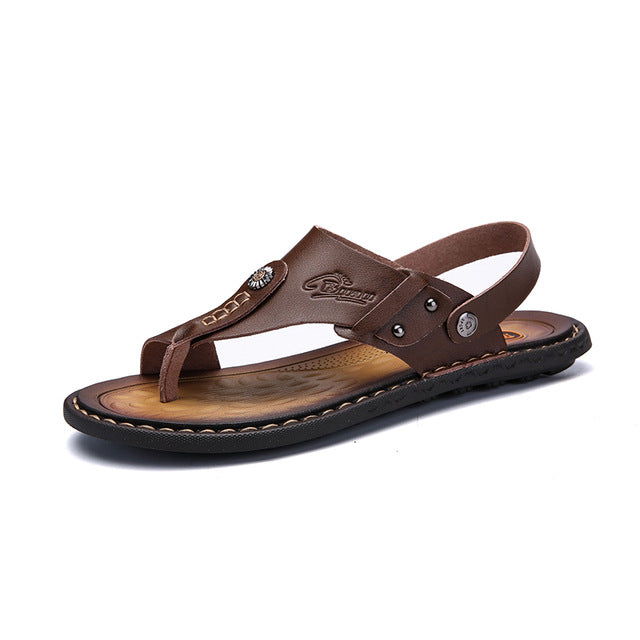 Sandales Flip Flop Pour Hommes  en Cuir /  Men's Flip Flop Leather Sandals